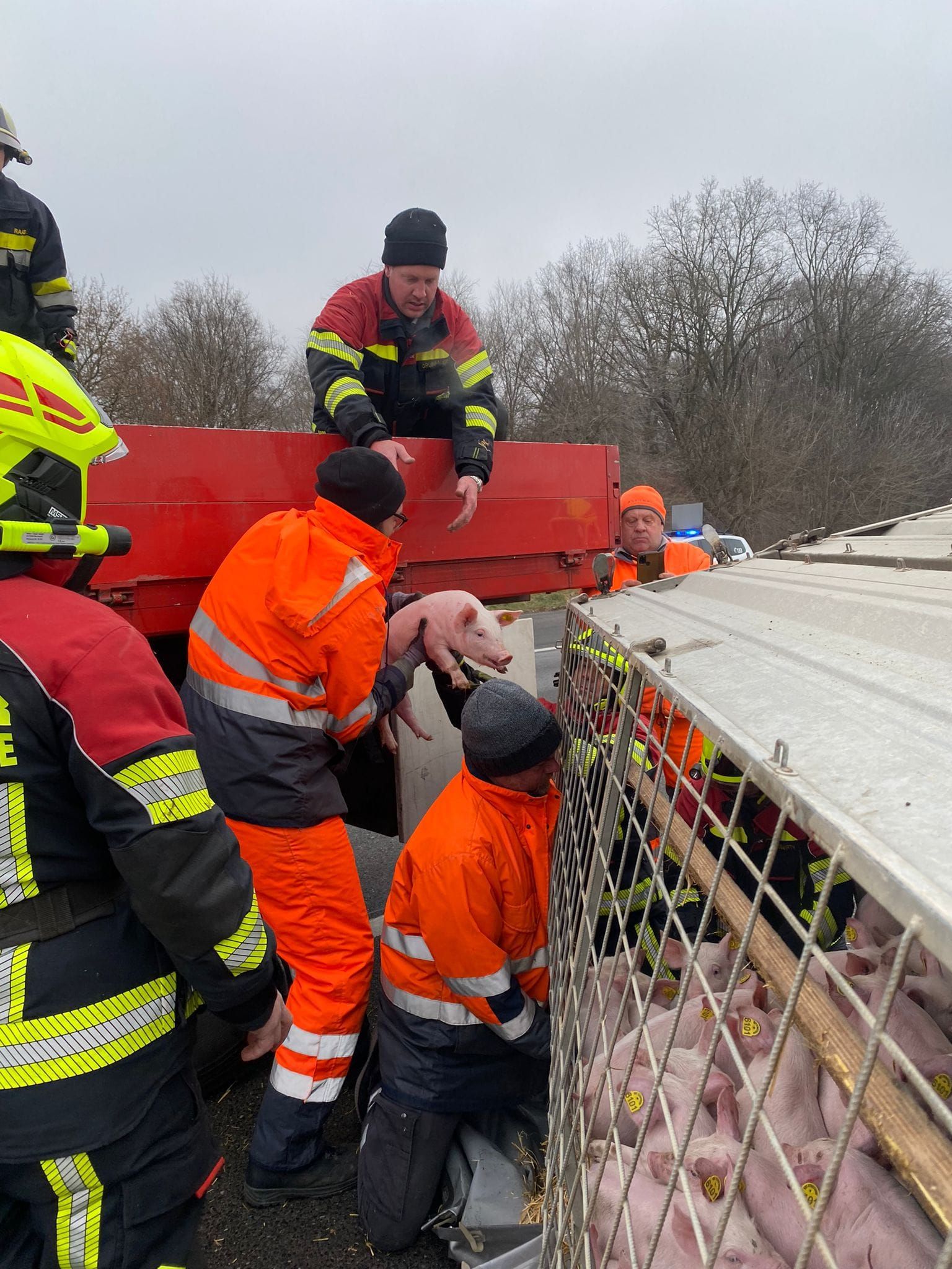 Die Florianis im Einsatz.