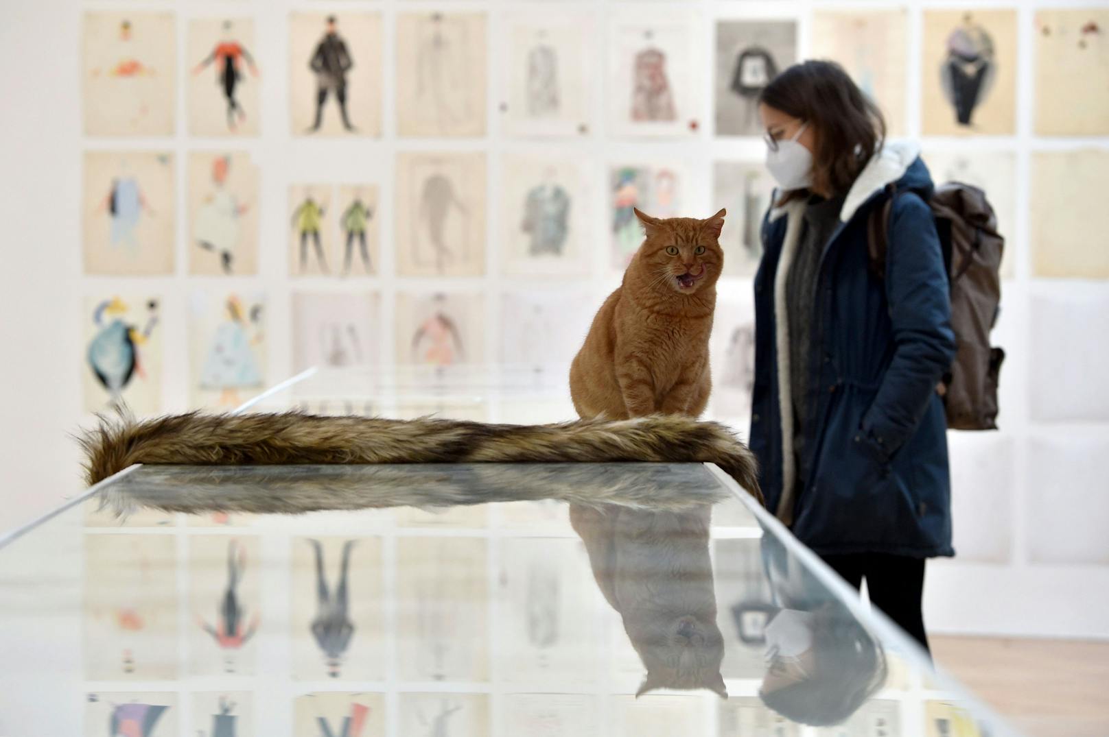 Ihre Werke sind auch überwiegend Katzen und anderen Tieren gewidmet - Tolle Sache! 