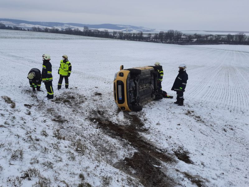 Die Feuerwehrmänner vor Ort.