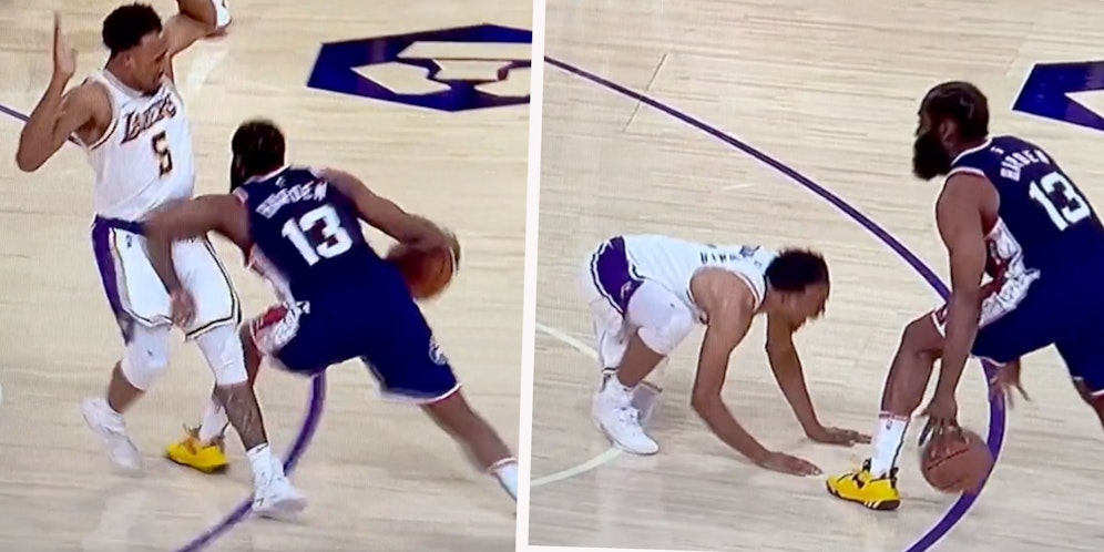 James Harden schlägt unter der Gürtellinie zu.