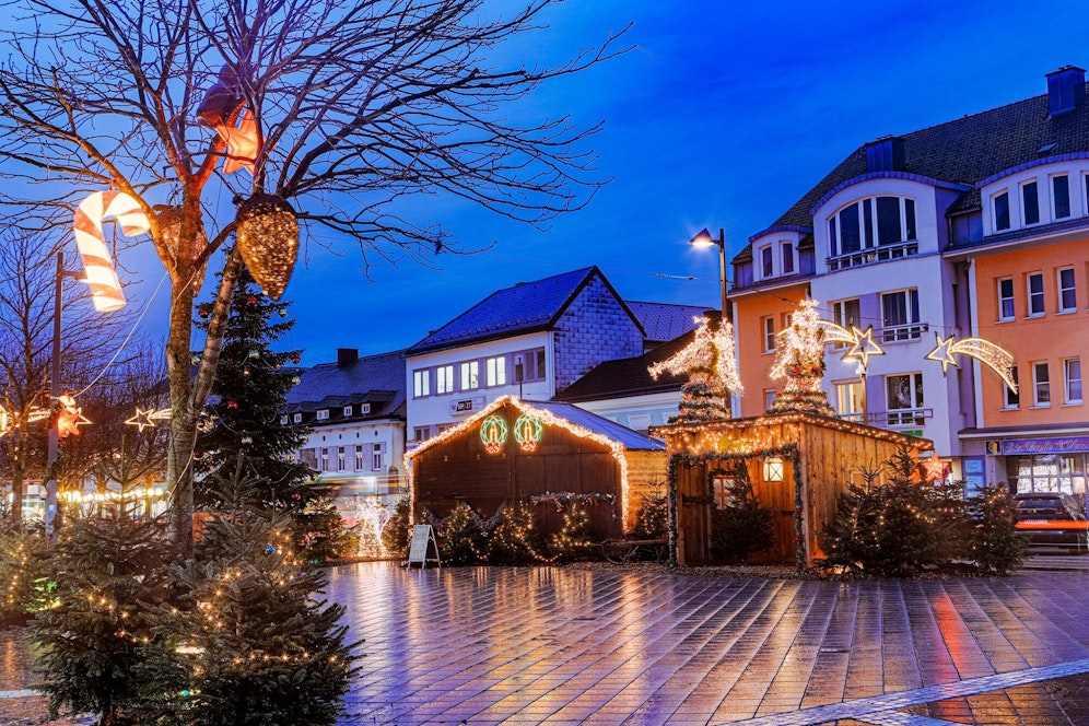 Der Weihnachtsmarkt in Amstetten.