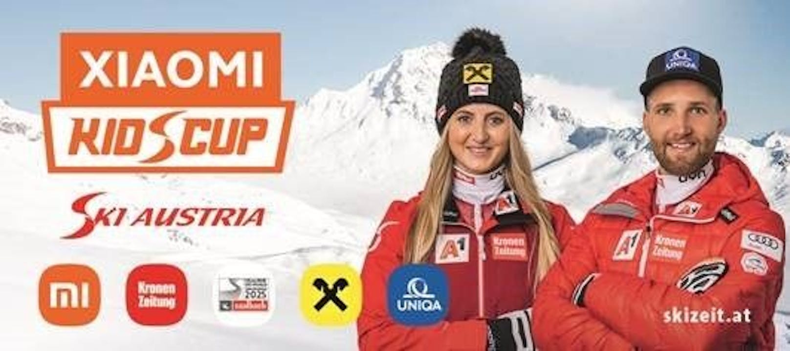 Beim Xiaomi KidsCup 2022 sind heuer zudem auch die beiden Ski-Stars Marco Schwarz und Nina Ortlieb mit dabei.