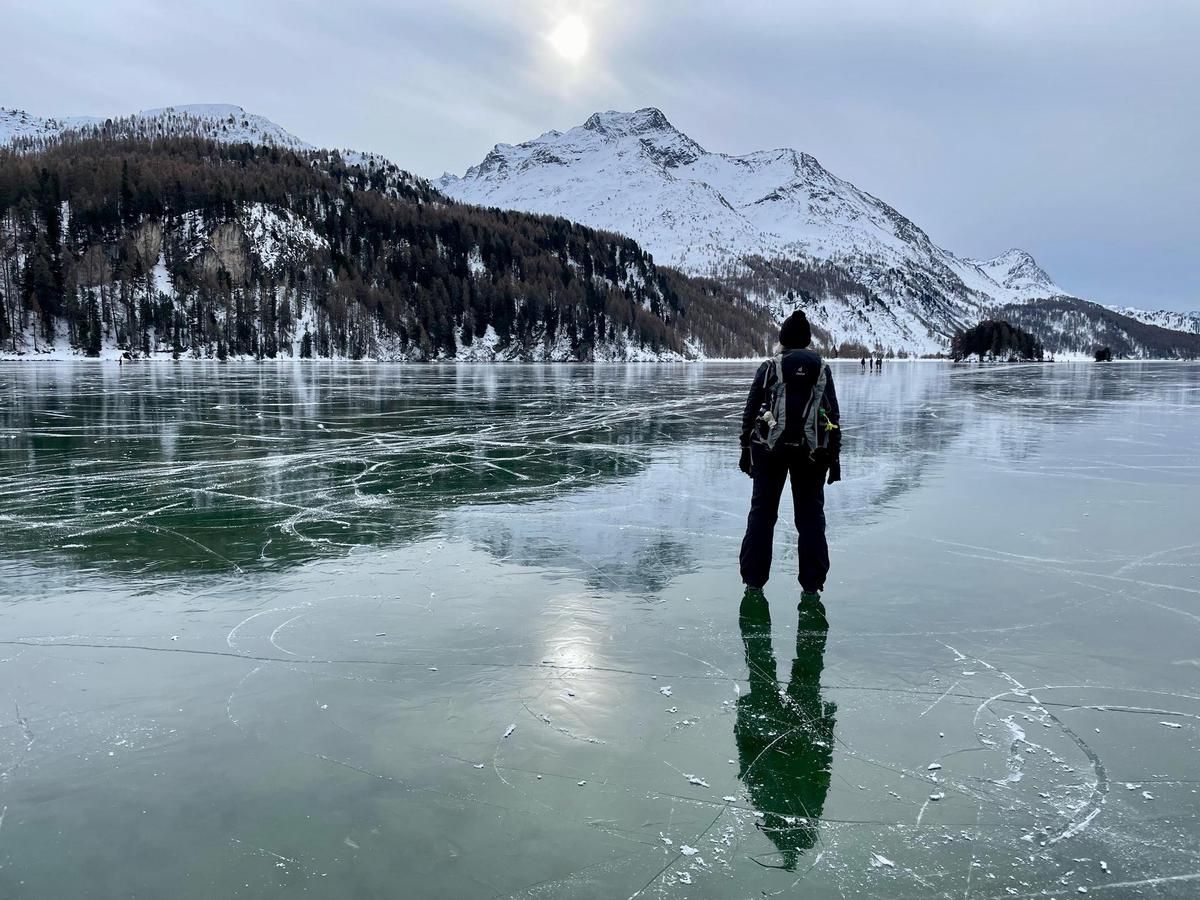 Die Wanderin war beeindruckt von der schönen Kulisse …