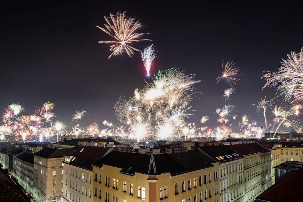Silvester-Feuerwerk über Wien.&nbsp;