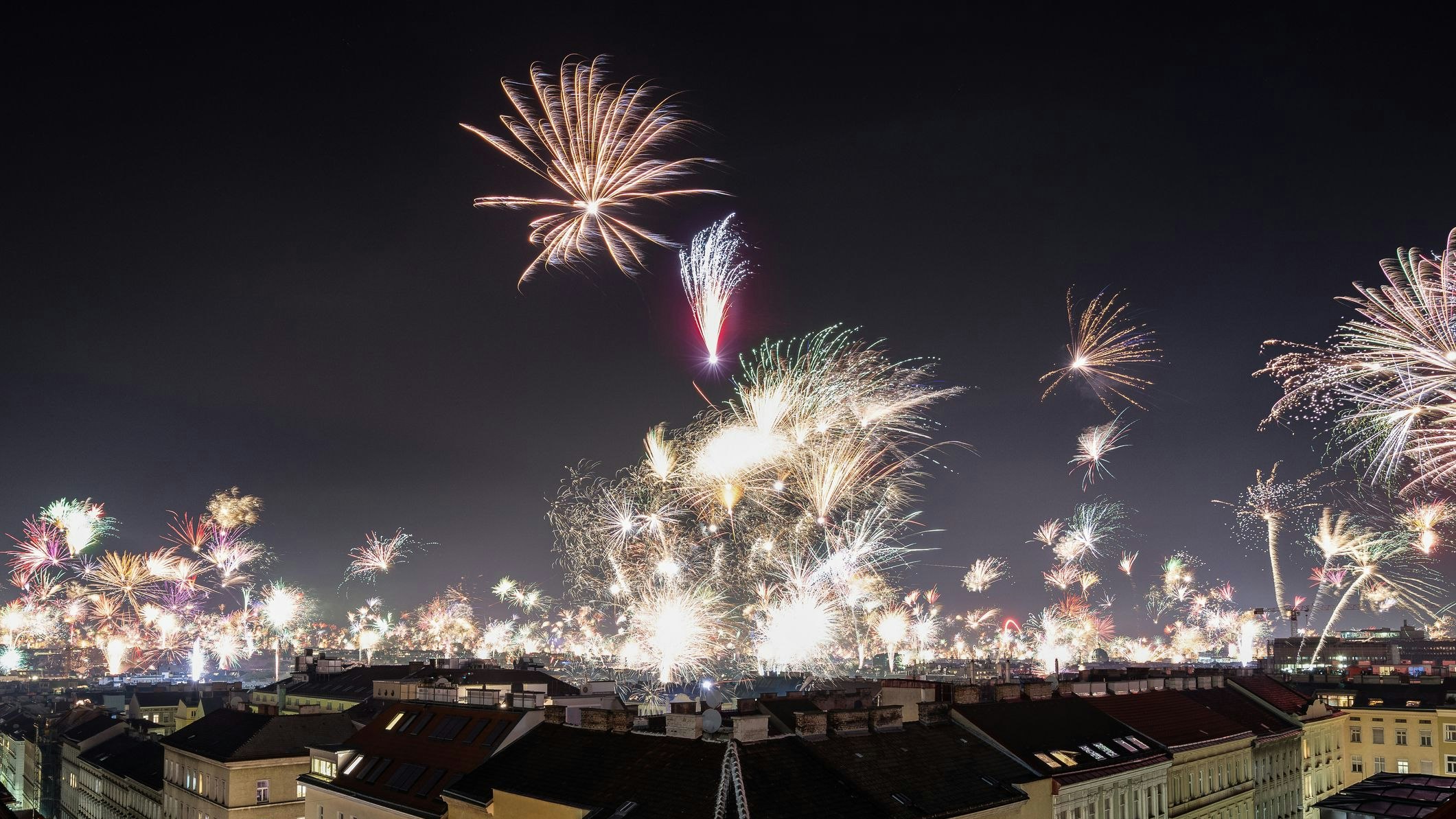 Silvester-Feuerwerk über Wien. (Symbolbild)