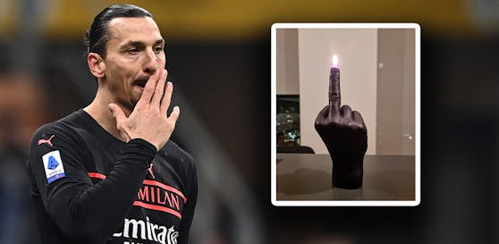 Zlatan Ibrahimovic sorgte mit seiner Mittelfinger-Kerze für Aufsehen. 
