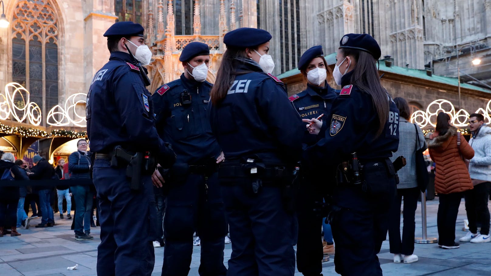 Corona-Kontrollen der Polizei in Wien