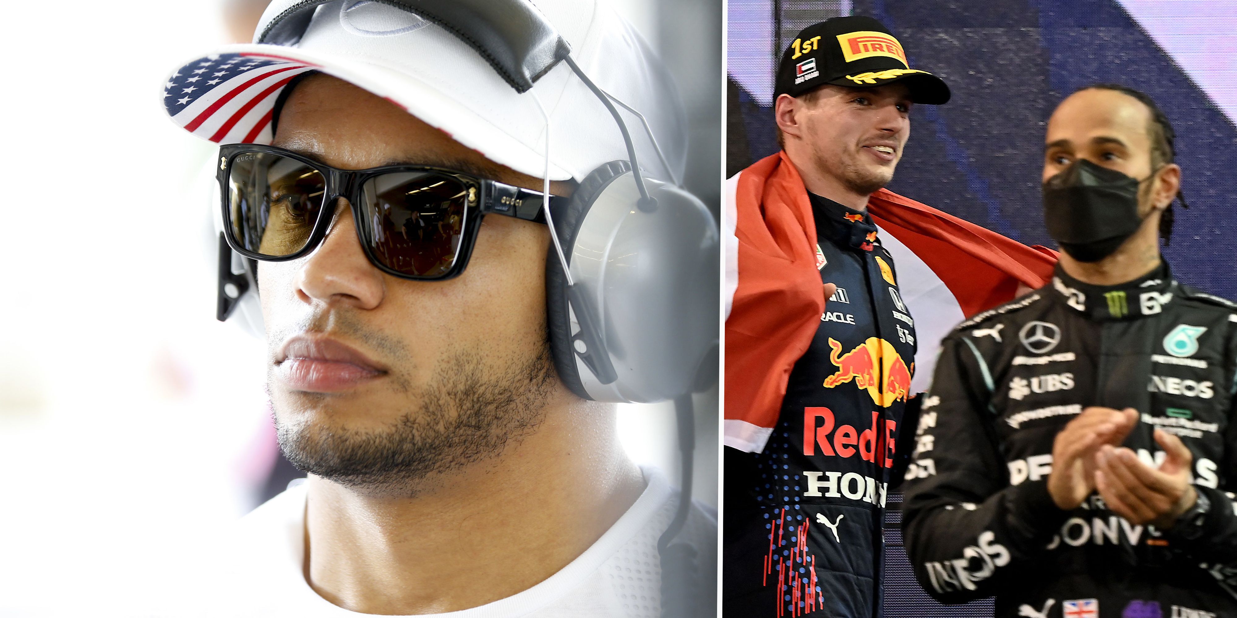 Nicolas Hamilton über seinen Bruder Lewis Hamilton (rechts neben Weltmeister Max Verstappen).