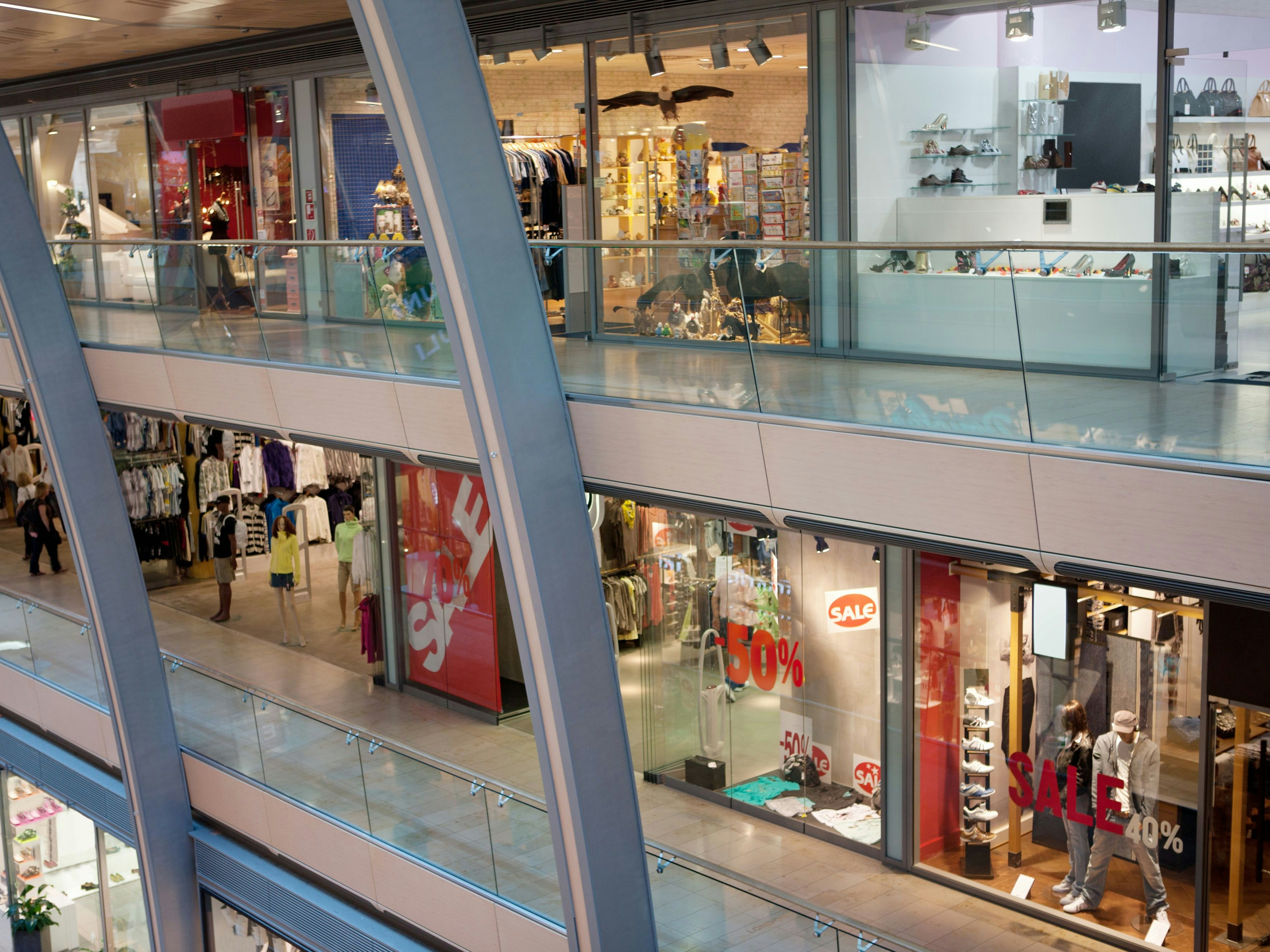 Multistorey shopping center