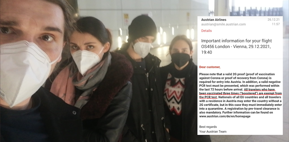 Der Grünen-Gemeinderat Tristan Ammerer durfte nicht nach Wien mitfliegen, er und seine Mitreisenden saßen in London fest. 