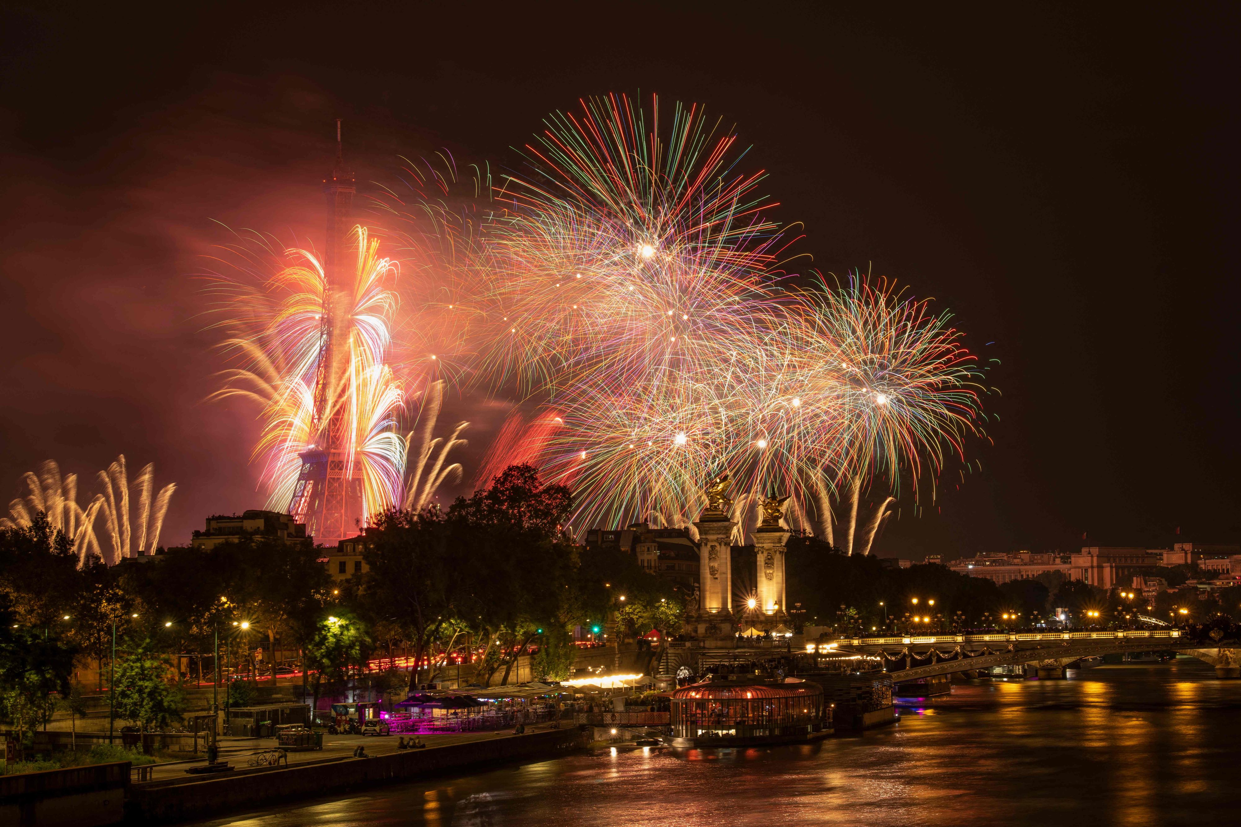 Ein solches Feuerwerk, wie am Nationalfeiertag am 14. Juli, wird es zu Silvester nicht geben.