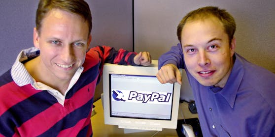 Neuer Chef von Sebastian Kurz: PayPal-CEO Peter Thiel (links) - hier mit Elon Musk im Jahr 2000.