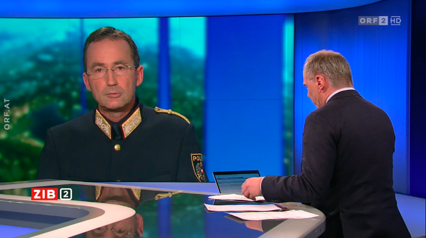 Der Wiener Polizeipräsident Gerhard Pürstl zu Gast in der ZiB2
