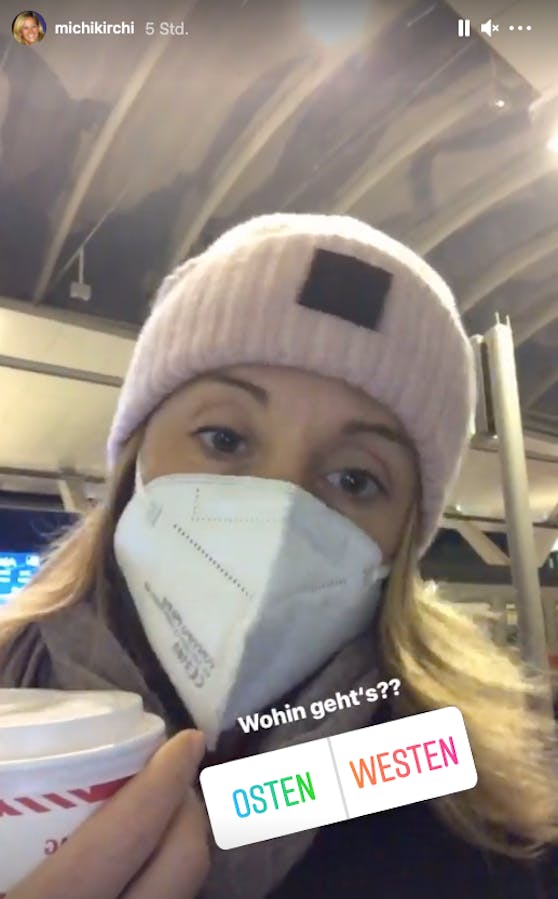 Michaela Kirchgasser auf dem Weg nach Wien.