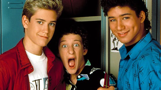 Mark-Paul Gosselaar, Dustin Diamond und Mario Lopez in ihren Rollen in der Serie "Saved by the Bell"