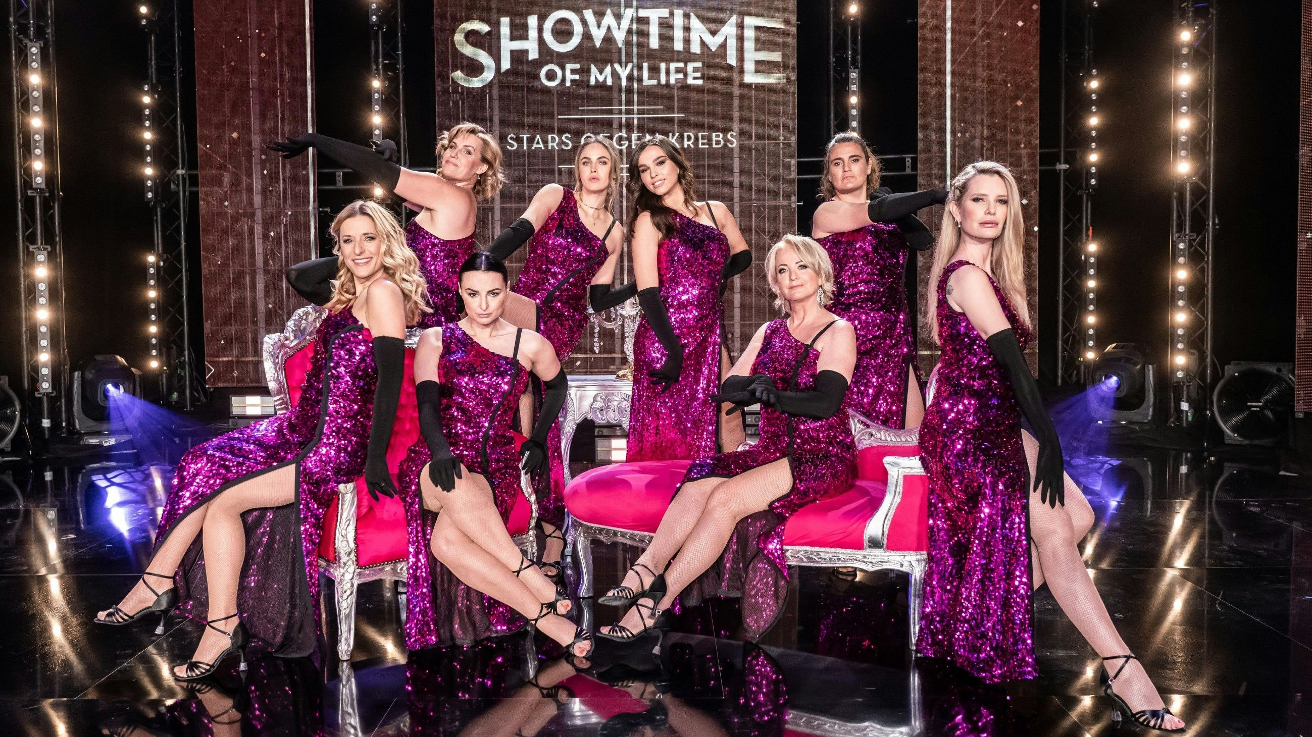 "Showtime of my Life": Nicole Staudinger, Elena Carrière, Lili Paul-Roncalli, Nadine Angere, Stefanie Hertel, Mimi Fiedler, Ulla Kock am Brink, Mirja du Mont