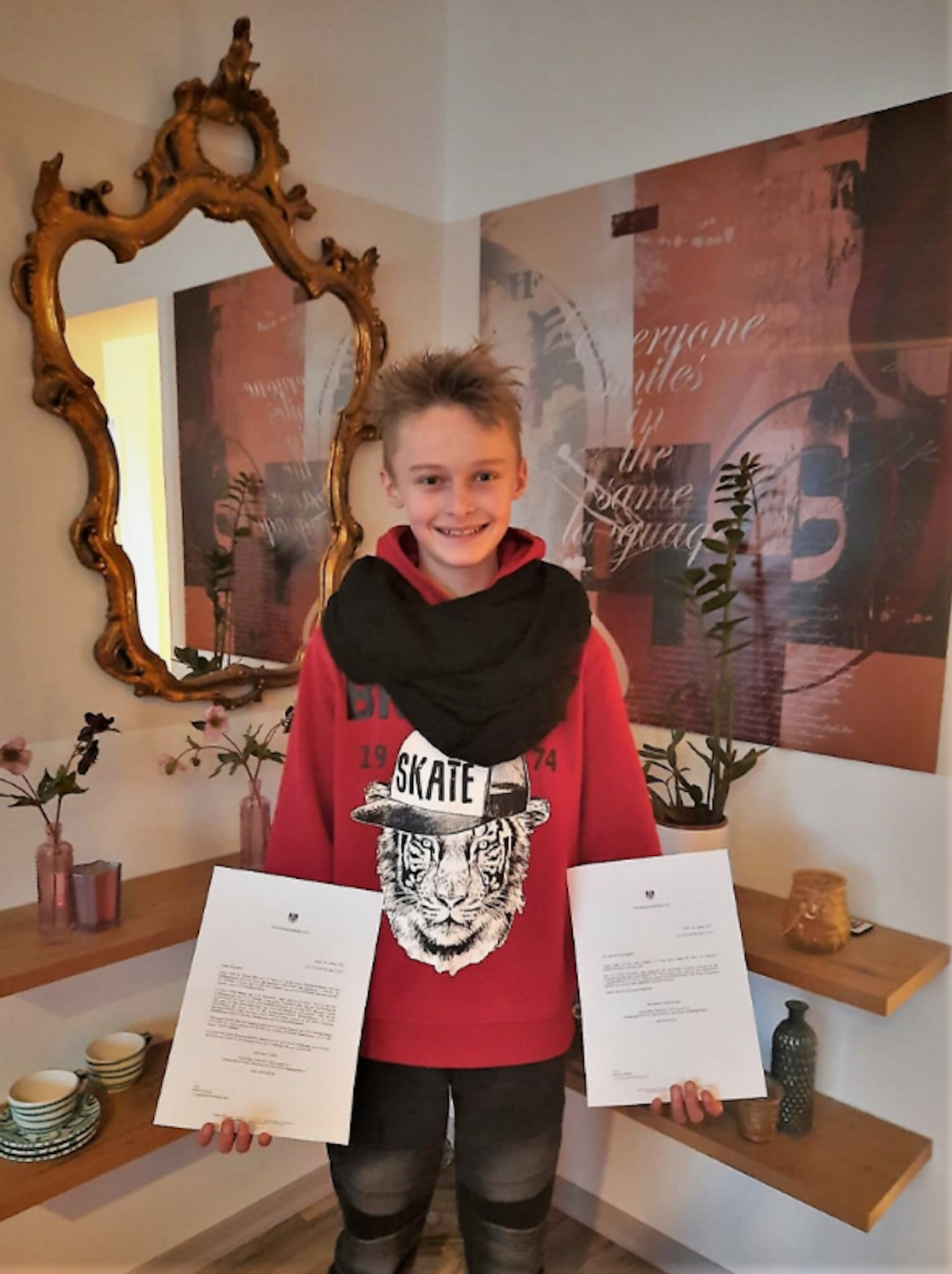 Alex (13) schrieb Brief an Van der Bellen.