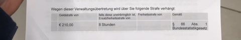 Saftige Geldstrafe wegen eines Verstoßes gegen das Bundesstatistikgesetz.