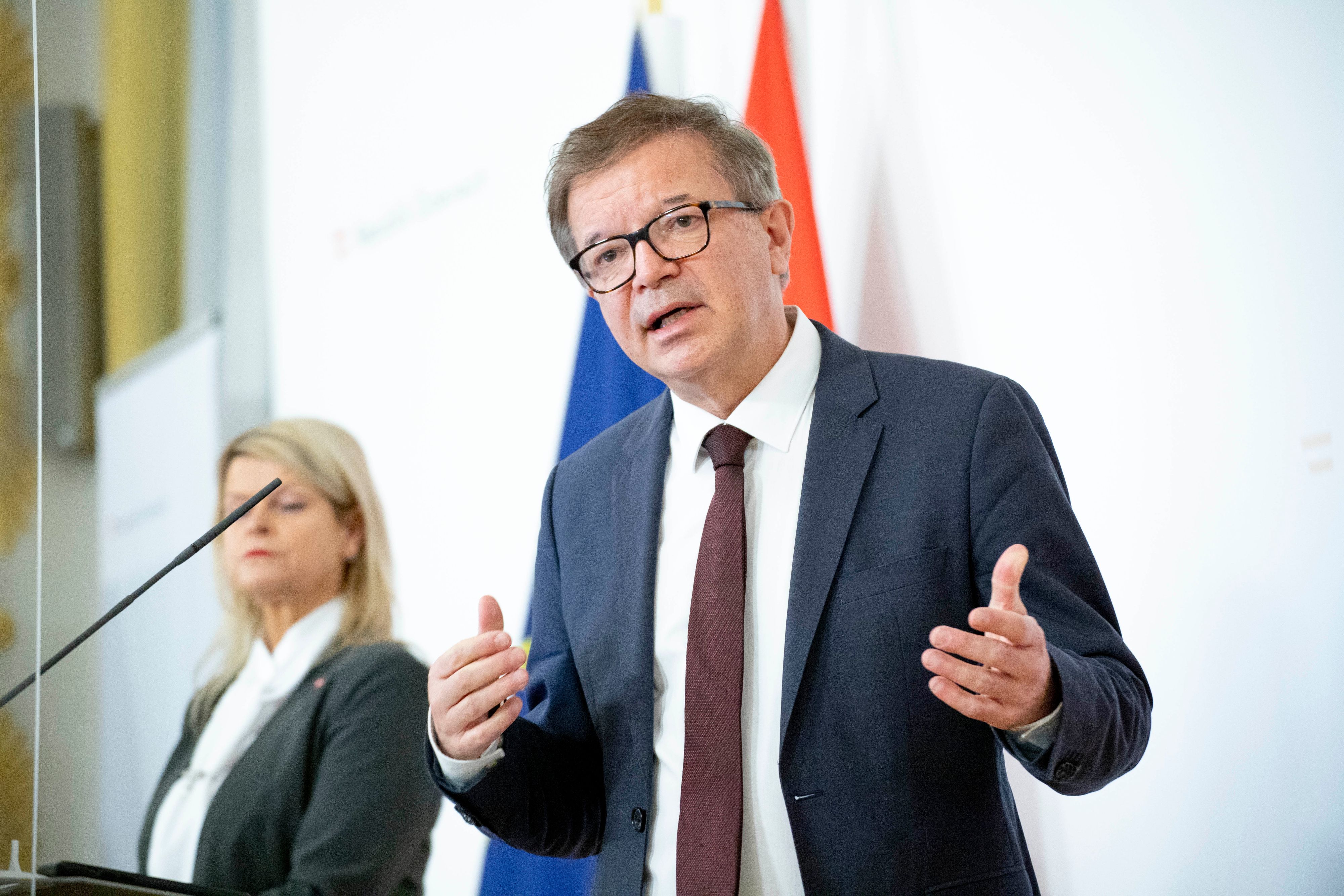 Verteidigungsministerin Klaudia Tanner und Gesundheitsminister Rudolf Anschober