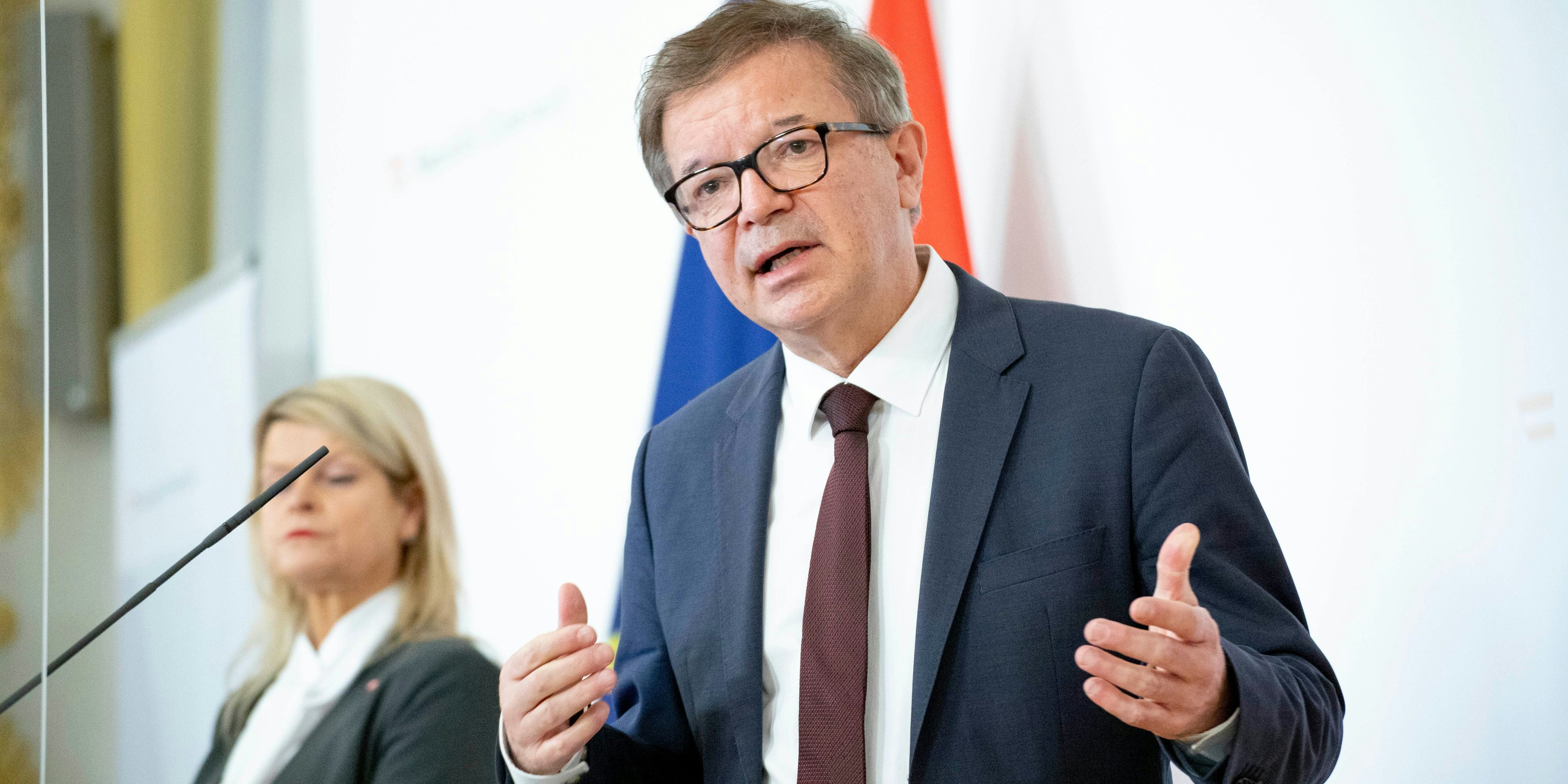 Verteidigungsministerin Klaudia Tanner und Gesundheitsminister Rudolf Anschober