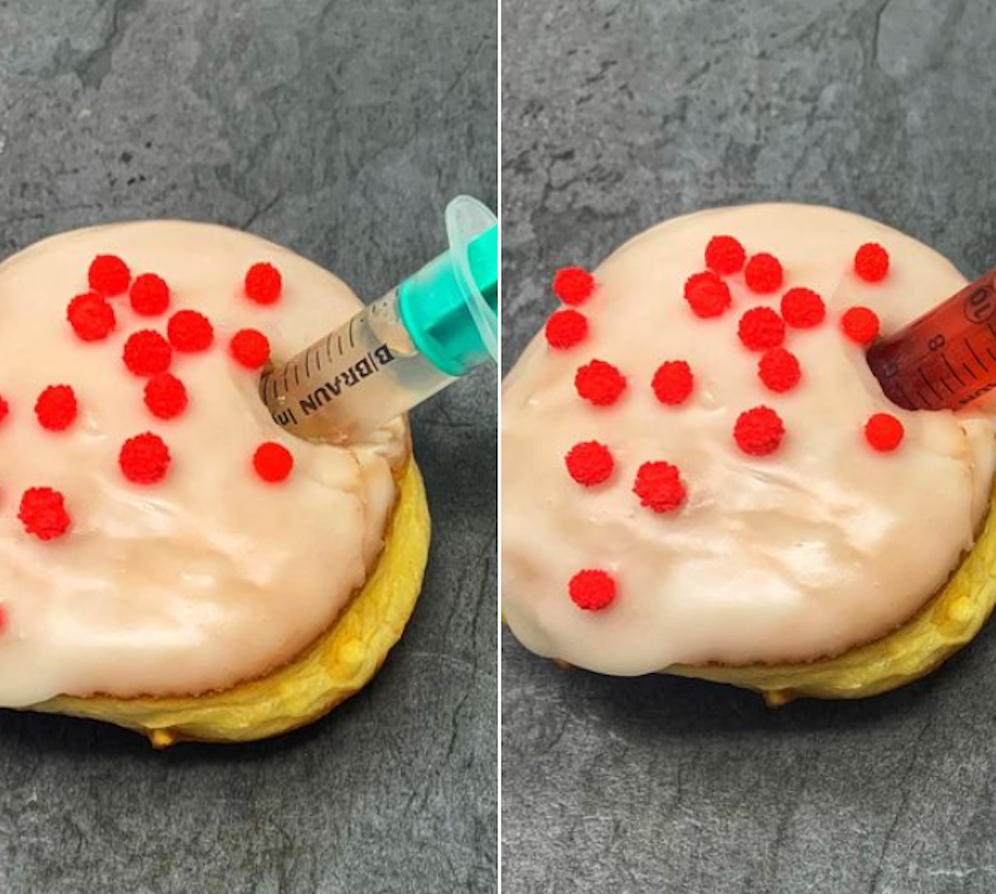 Heuer gibt es Impf-Krapfen wie in der Bäckerei Bartl.