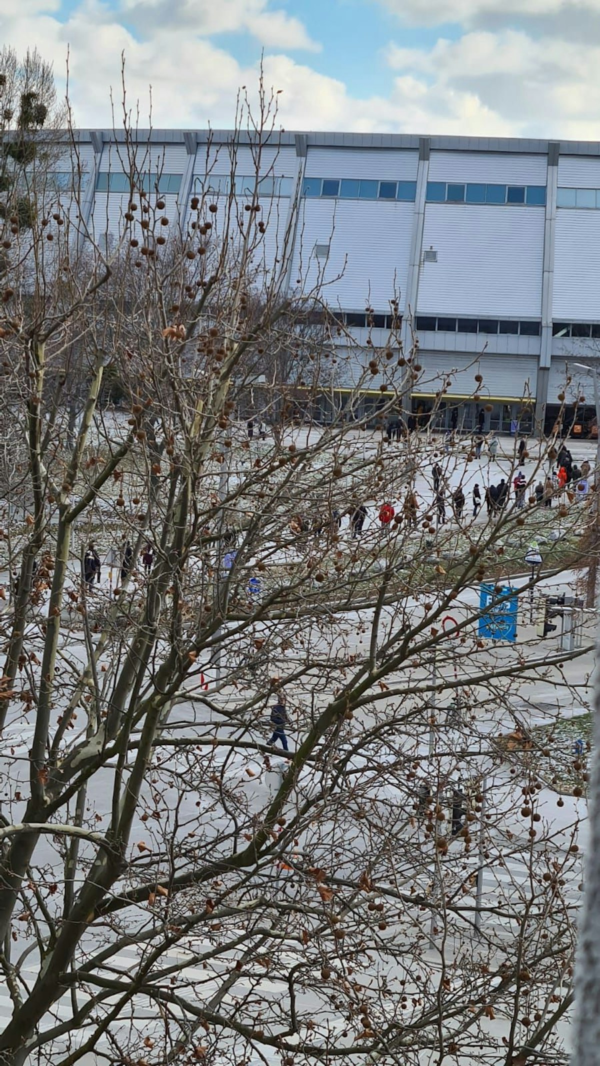 Die Menschen standen sogar bis zur Straße an.