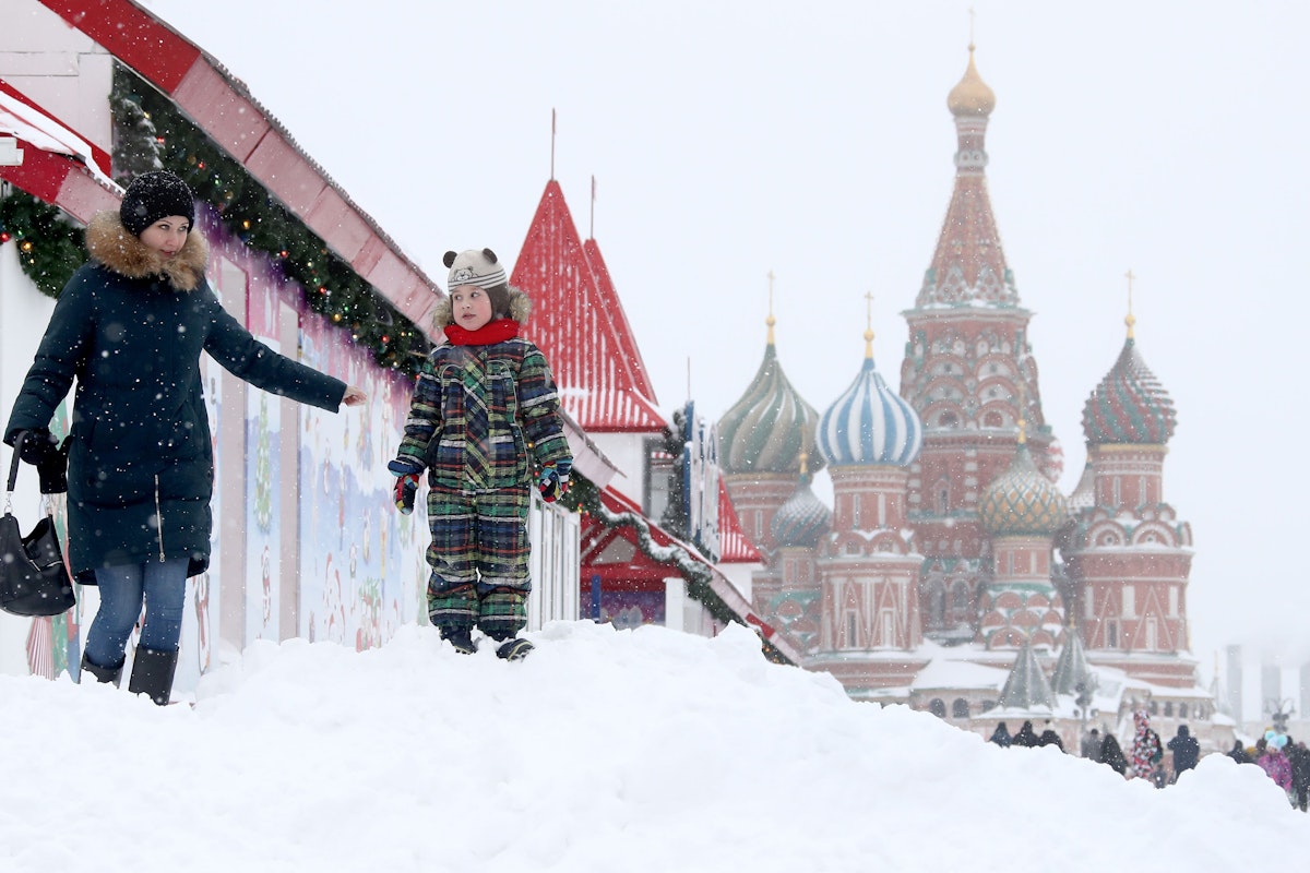 So viel Schnee gab es in Moskau schon lange nicht mehr.