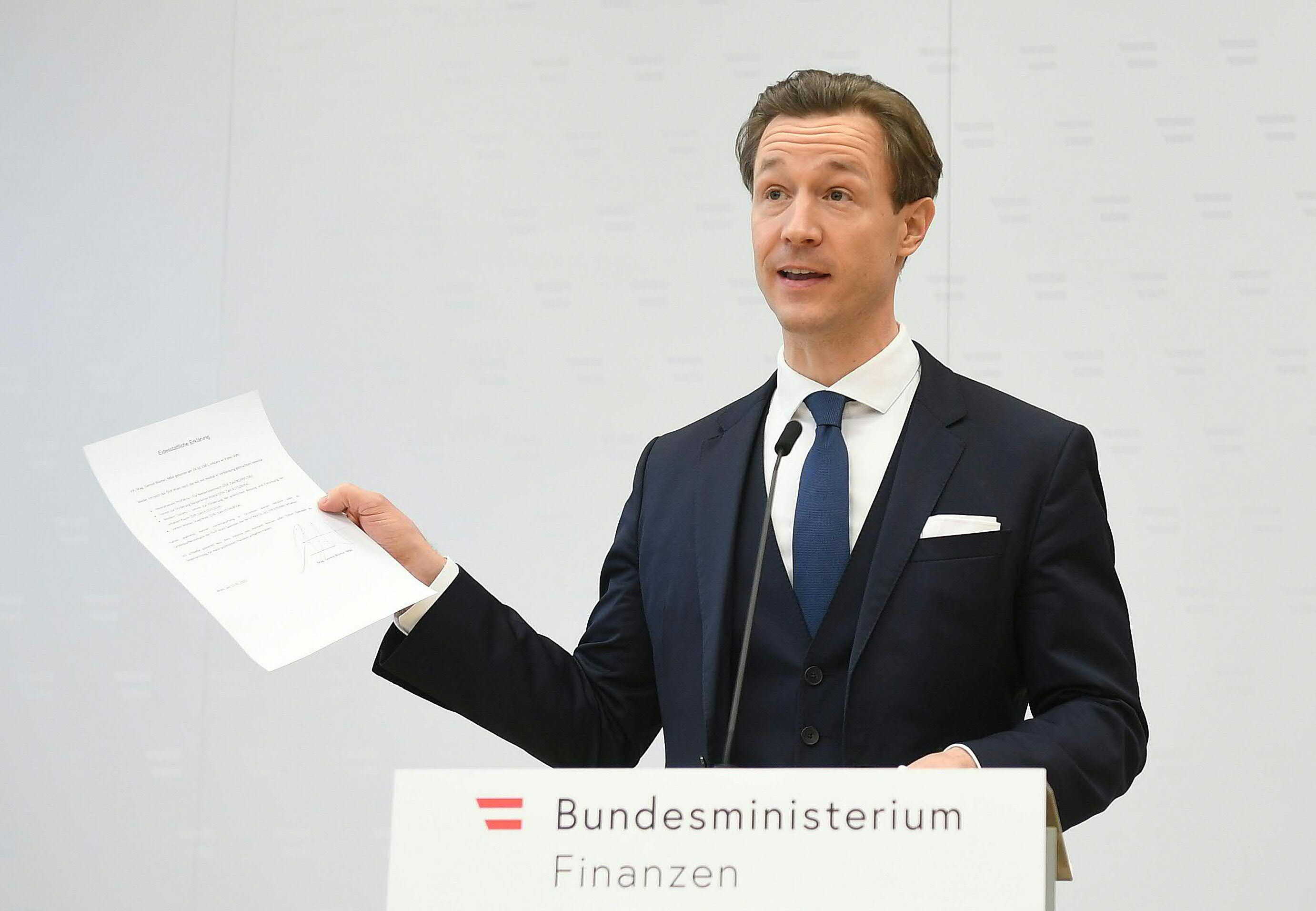 Finanzminister Gernot Blümel (ÖVP)