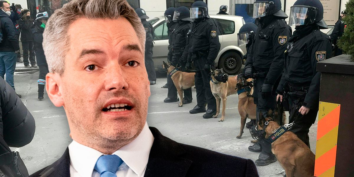 Innenminister Karl Nehammer verteidigt die Polizeiarbeit bei der Corona-Demo in Wien