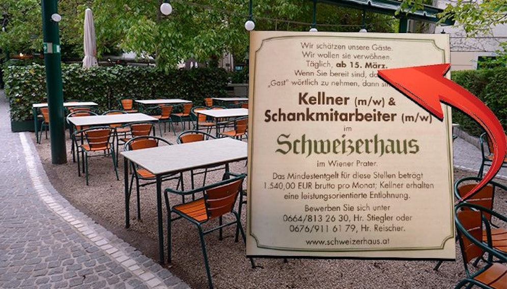 Sperrt die Gastro am 15. März fix auf? Dieses Traditionslokal in Wien sucht schon neue Mitarbeiter.