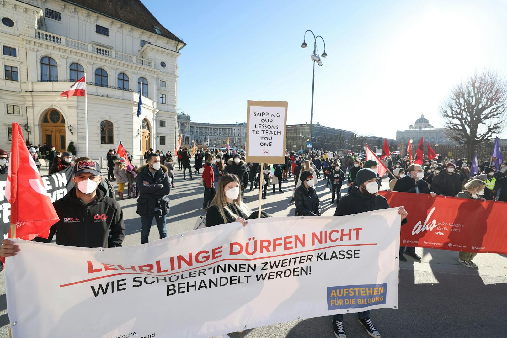 Schüler-Demo in der Wiener Innenstadt