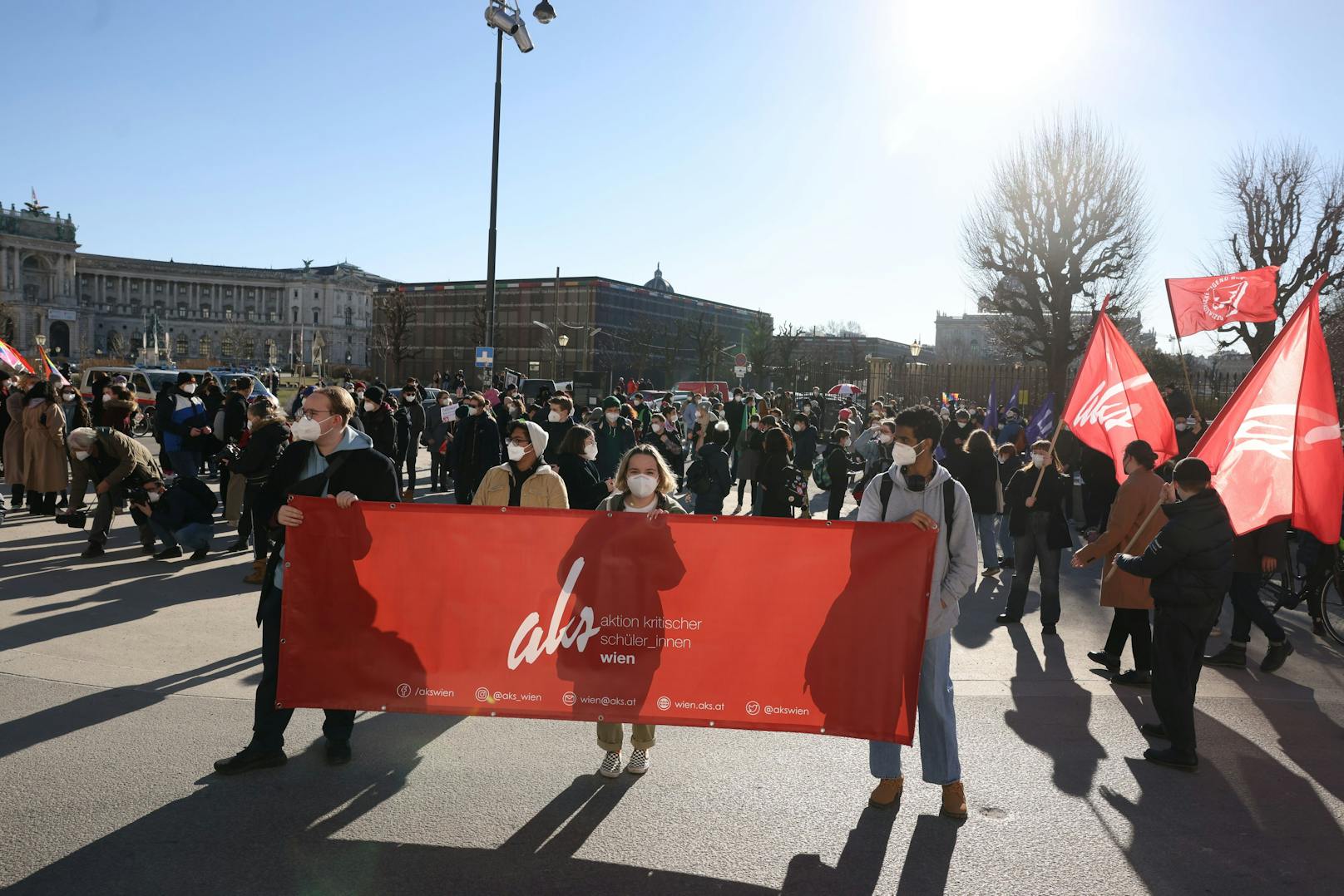 Schüler-Demo in der Wiener Innenstadt