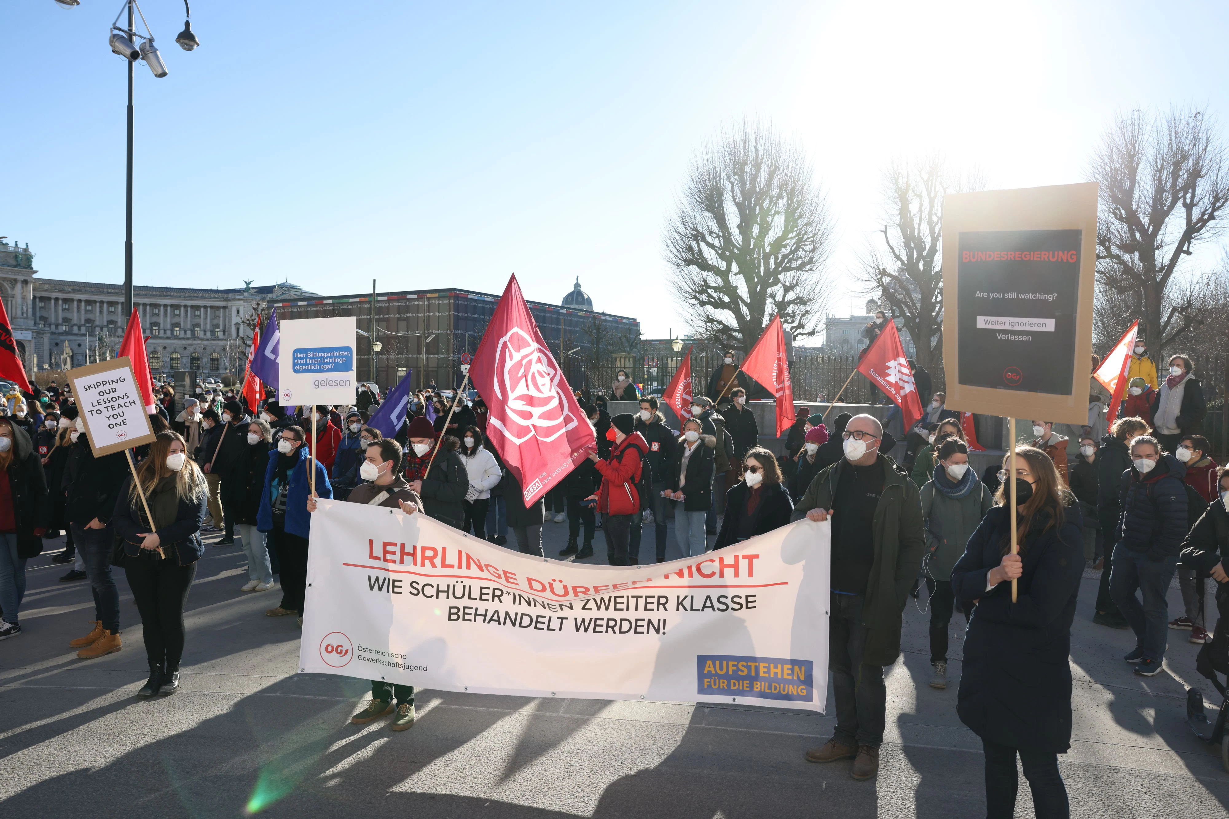Schüler-Demo in der Wiener Innenstadt