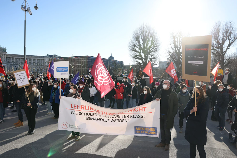 Schüler-Demo in der Wiener Innenstadt