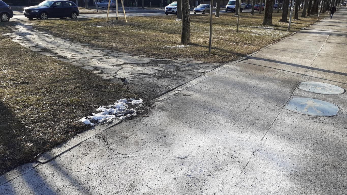 Sogar Grünflächen werden mit Salz bestreut.