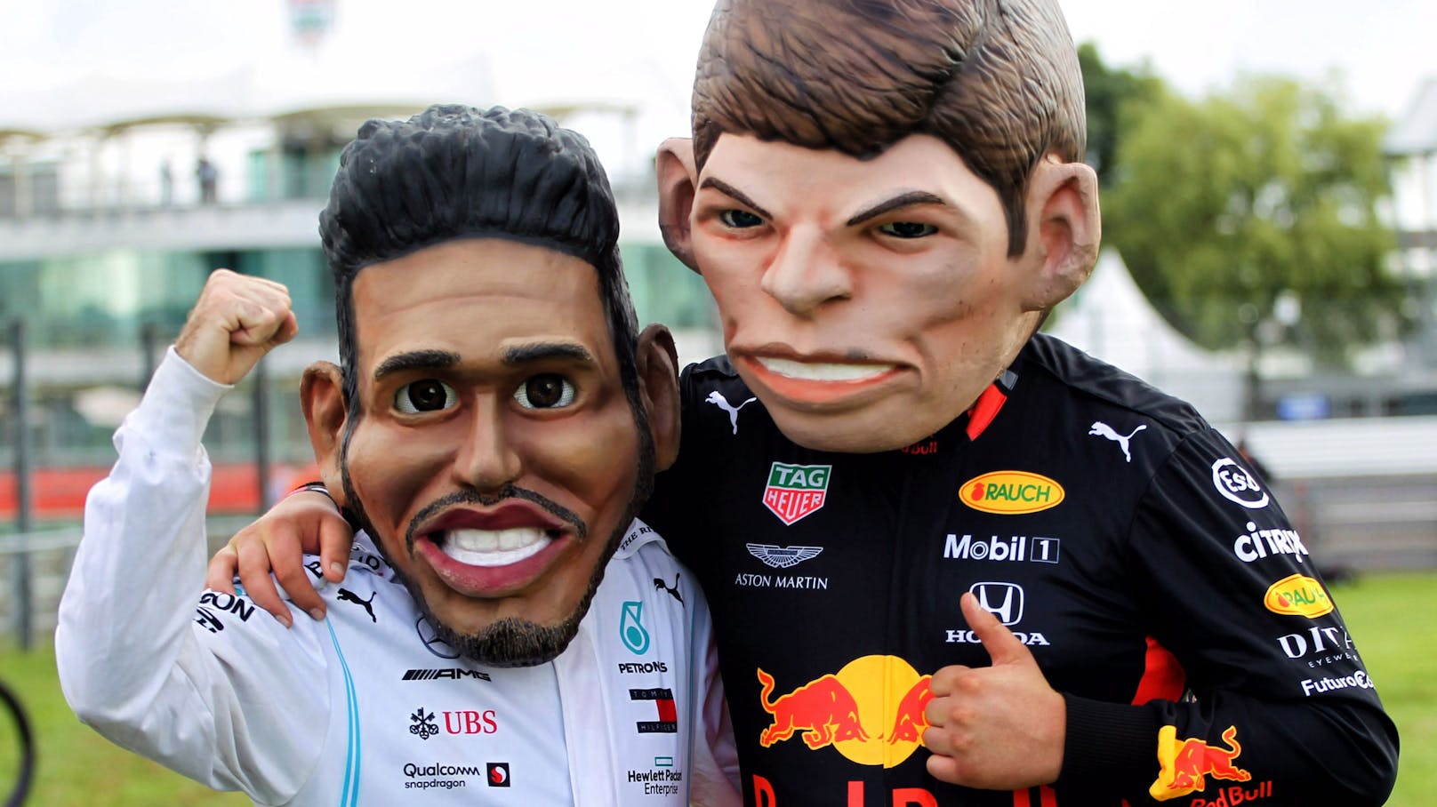 Lewis Hamilton und Max Verstappen