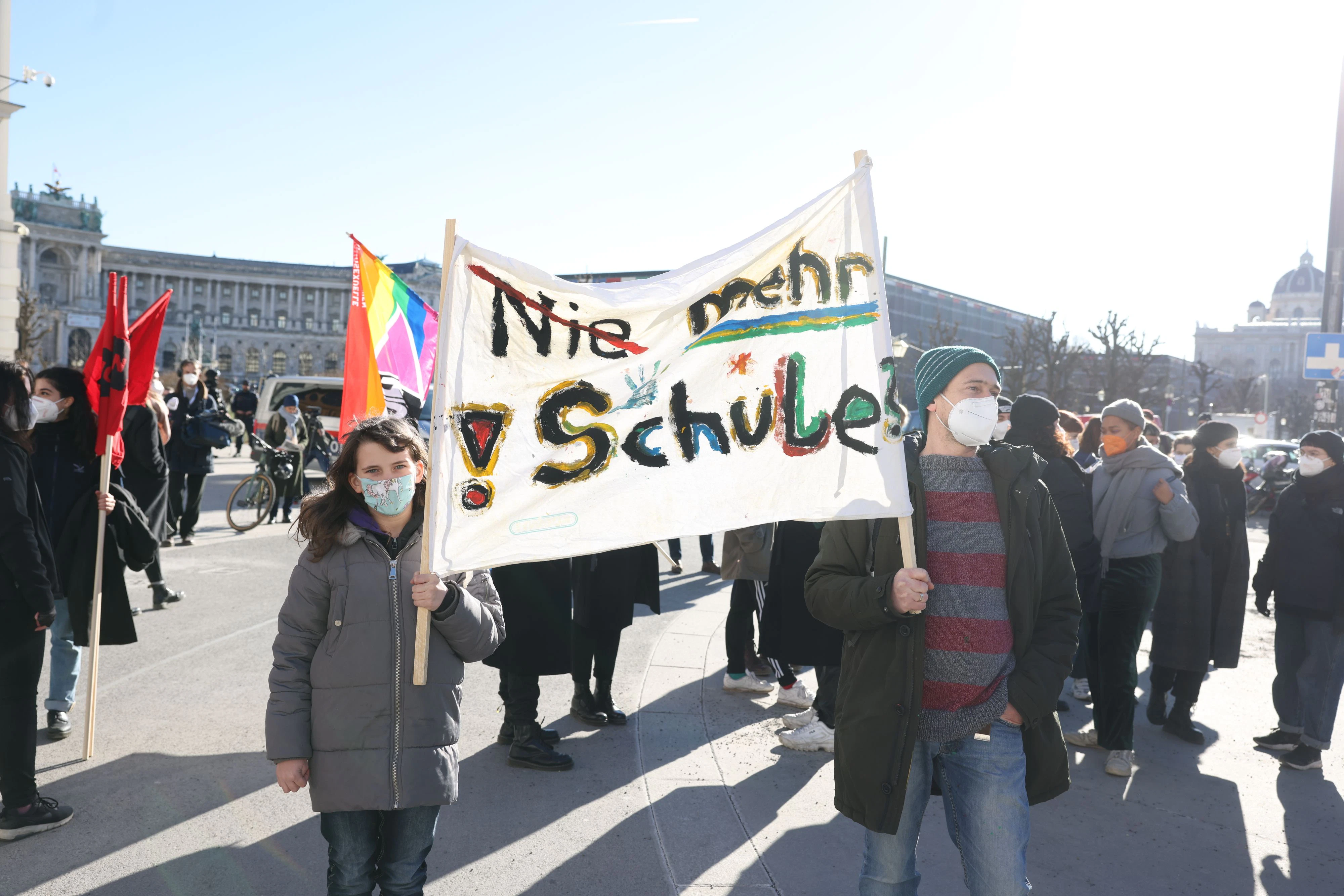 Schüler-Demo in der Wiener Innenstadt