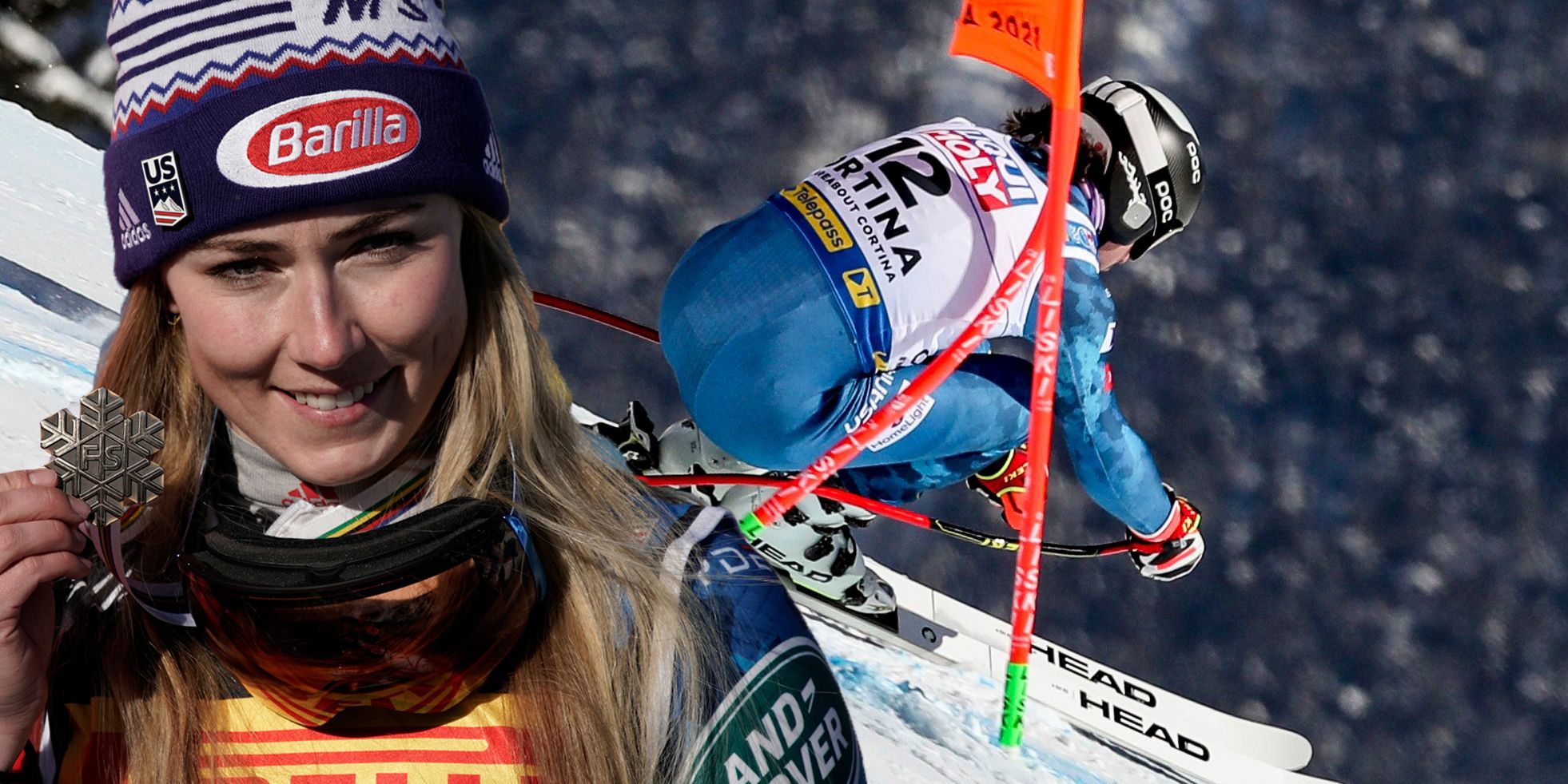 Mikaela Shiffrin hängt Goldberg ab.
