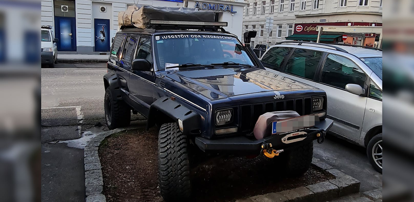 Tuning-Lenker hält DAS für einen Jeep-Parkplatz