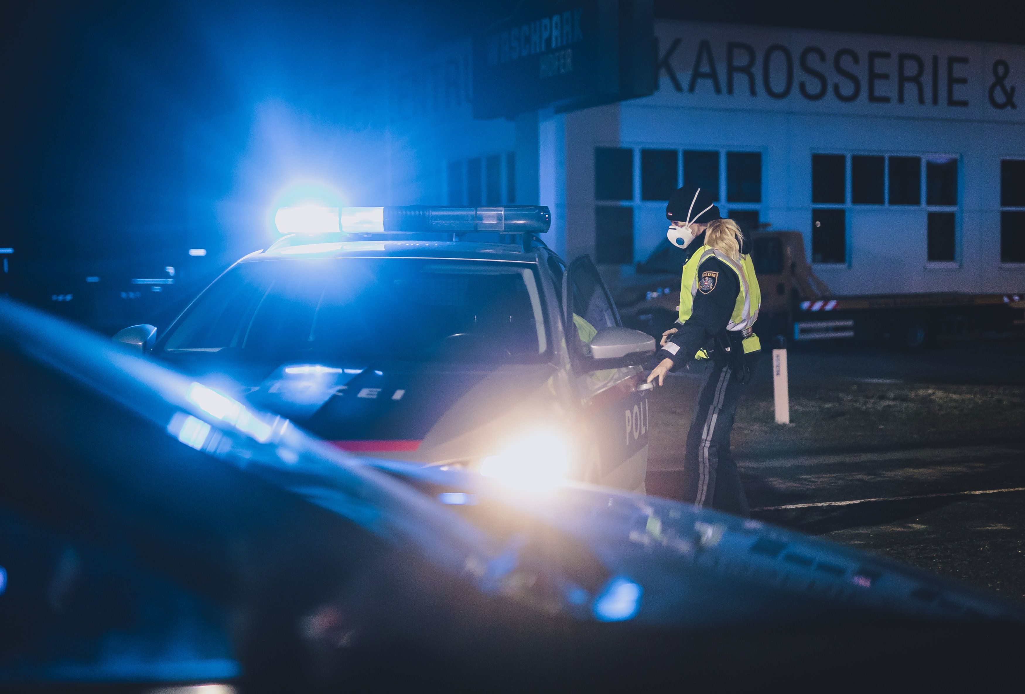 Kontrolle der Polizei. Symbolfoto