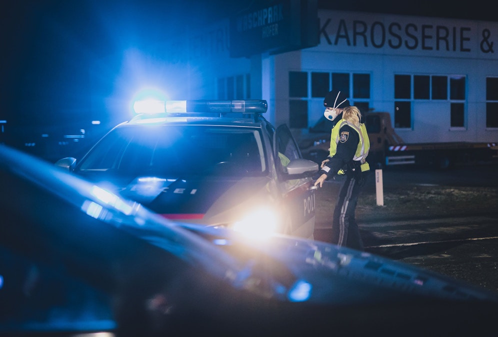 Kontrolle der Polizei. Symbolfoto