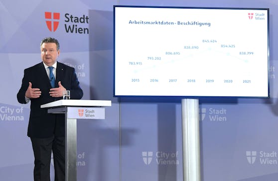 Wiens Bürgermeister Michael Ludwig am Dienstag, 16.02.2021 bei der Pressekonferenz zum neuen Corona-Hilfspaket.