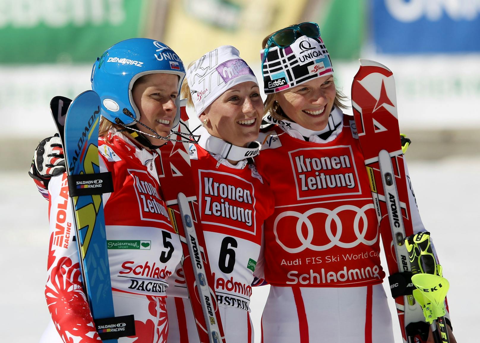 17. März 2012: Kirchgasser gewinnt den Schladming-Slalom – ihr dritter und letzter Weltcup-Sieg.