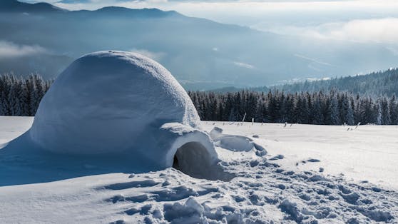 Selbstgebautes Iglu (Symbolbild)
