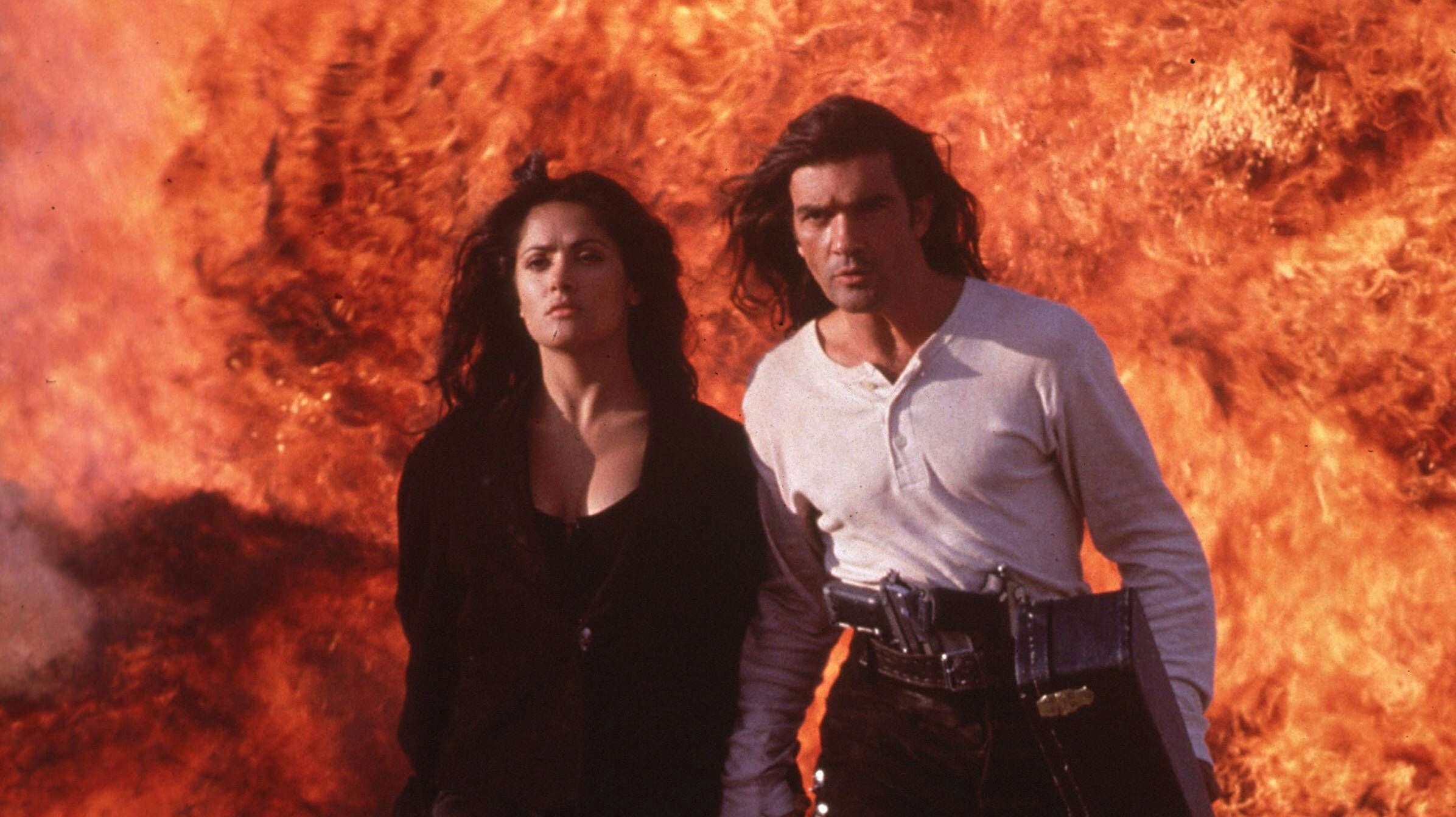Szenenbild "Desperado": Salma Hayek, Antonio Banderas