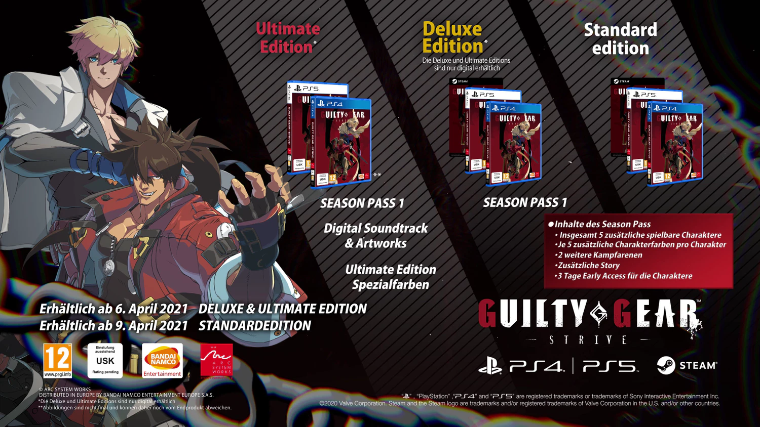 "Guilty Gear -Strive-" ist ab sofort digital für PlayStation 4, PlayStation 5 und PC vorbestellbar.