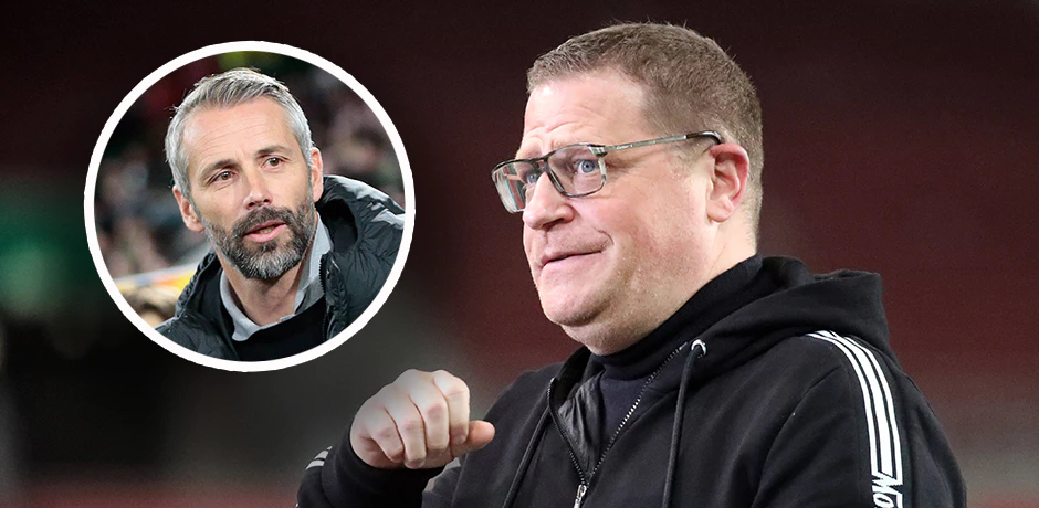 Max Eberl gibt Marco Rose eine Job-Garantie. 
