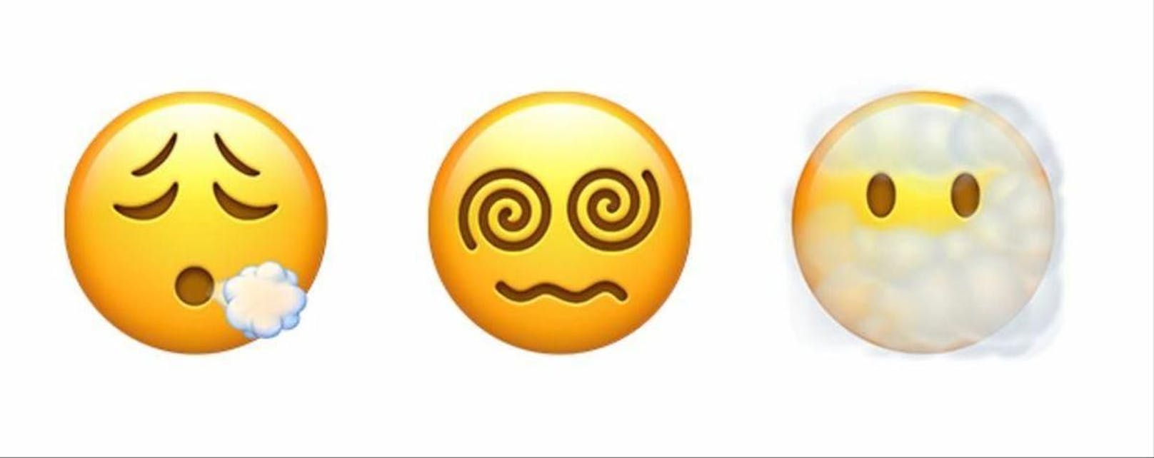 Außerdem kommt mit dem Software-Update eine Reihe neuer Emojis wie beispielsweise diese Smileys.