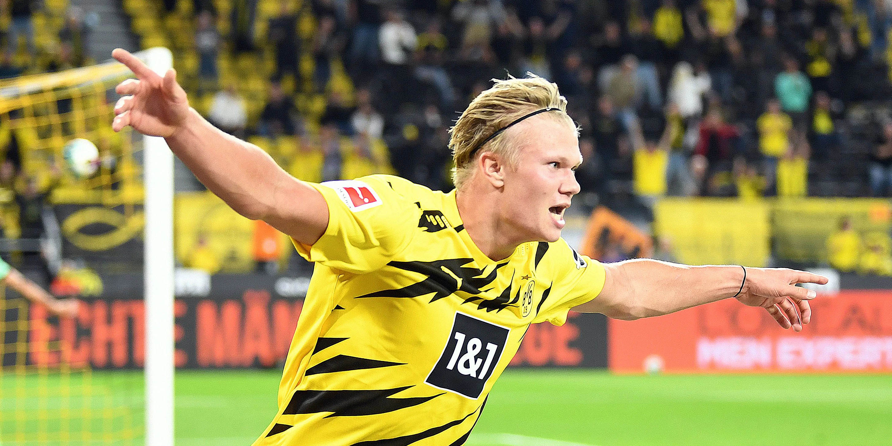 Gewohnte Pose: Haaland beim Torjubel