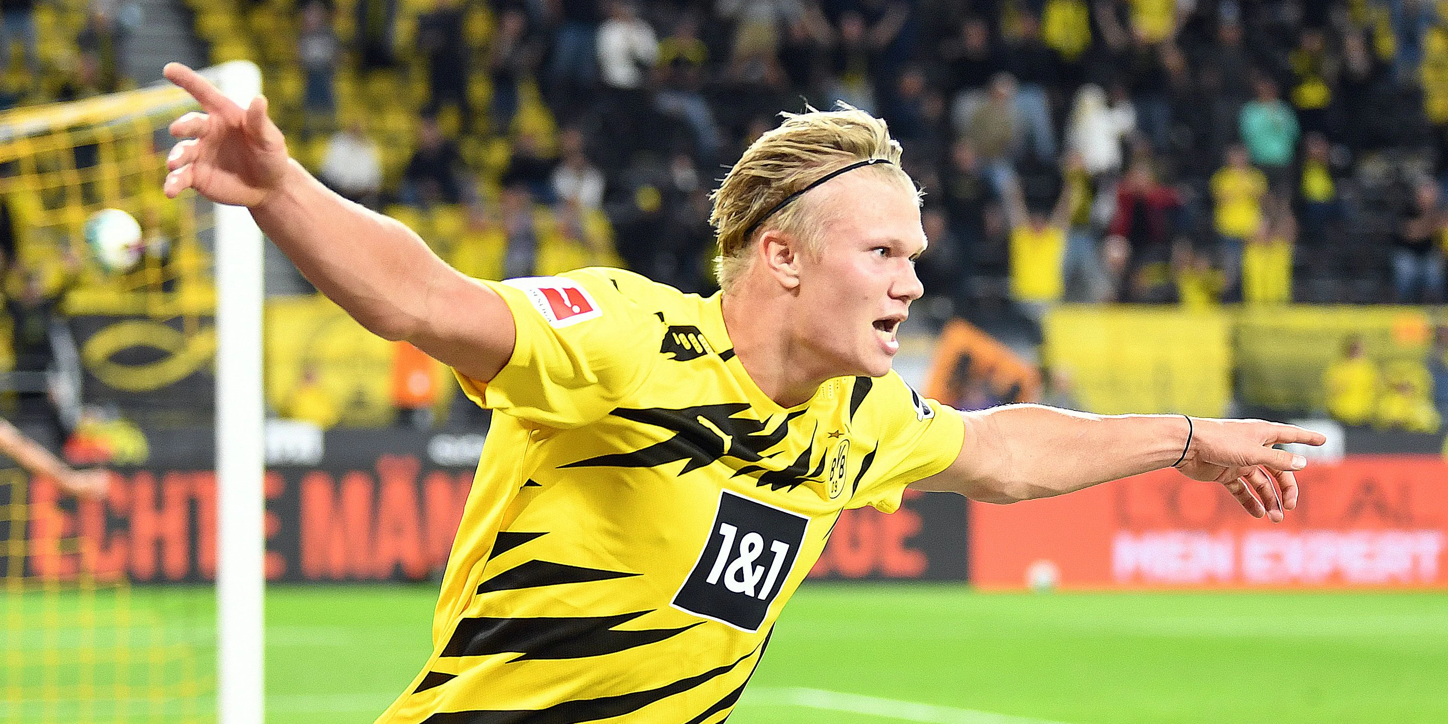 Gewohnte Pose: Haaland beim Torjubel